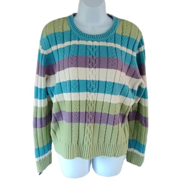 Van Heusen Crew Neck Cable Sweater Size XL - Picture 2 of 10